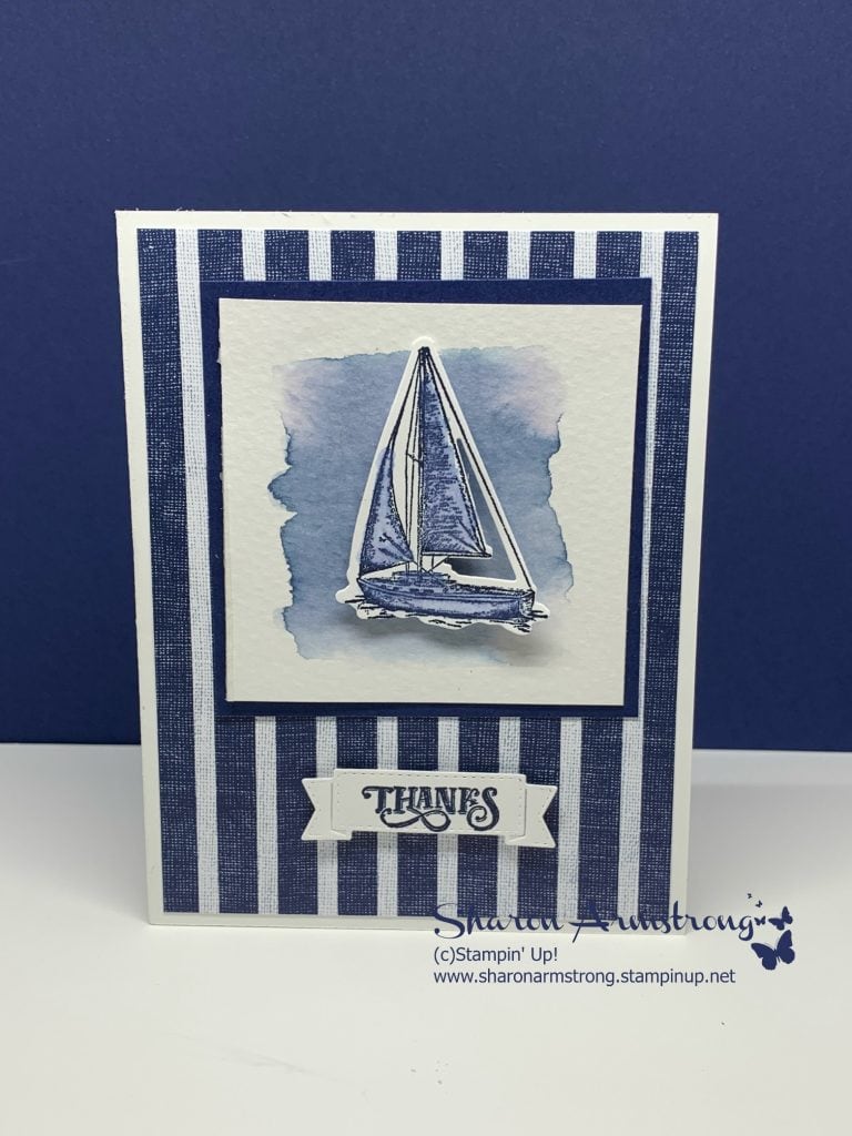 Stunning Watercolor Card Made in Under 10 Minutes | Stampin’ Up! Sailing Home