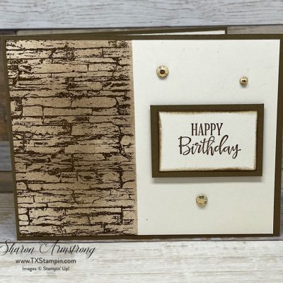 Make Birthday Cards For Men + Learn An Easy Way To Stamp A Stone Wall