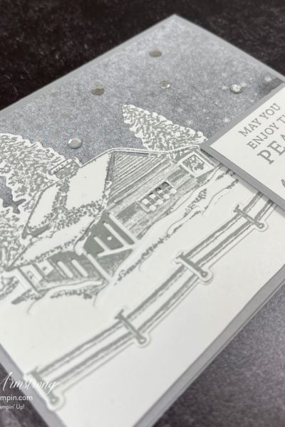 Snow Scene Christmas Cards to Make Easily