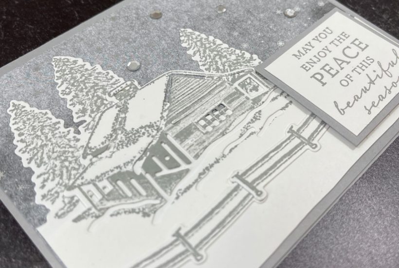 Snow Scene Christmas Cards to Make Easily