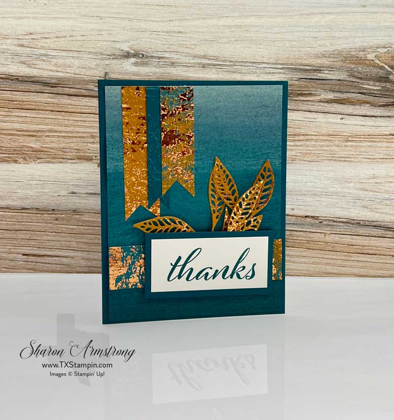 How Do Stampers Make An Easy Yet Striking Mystery Thank You Card?