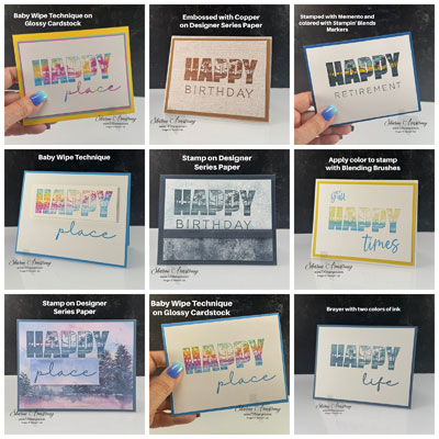 “Happy Place” Beach-Themed Stamp for Cardmaking Techniques